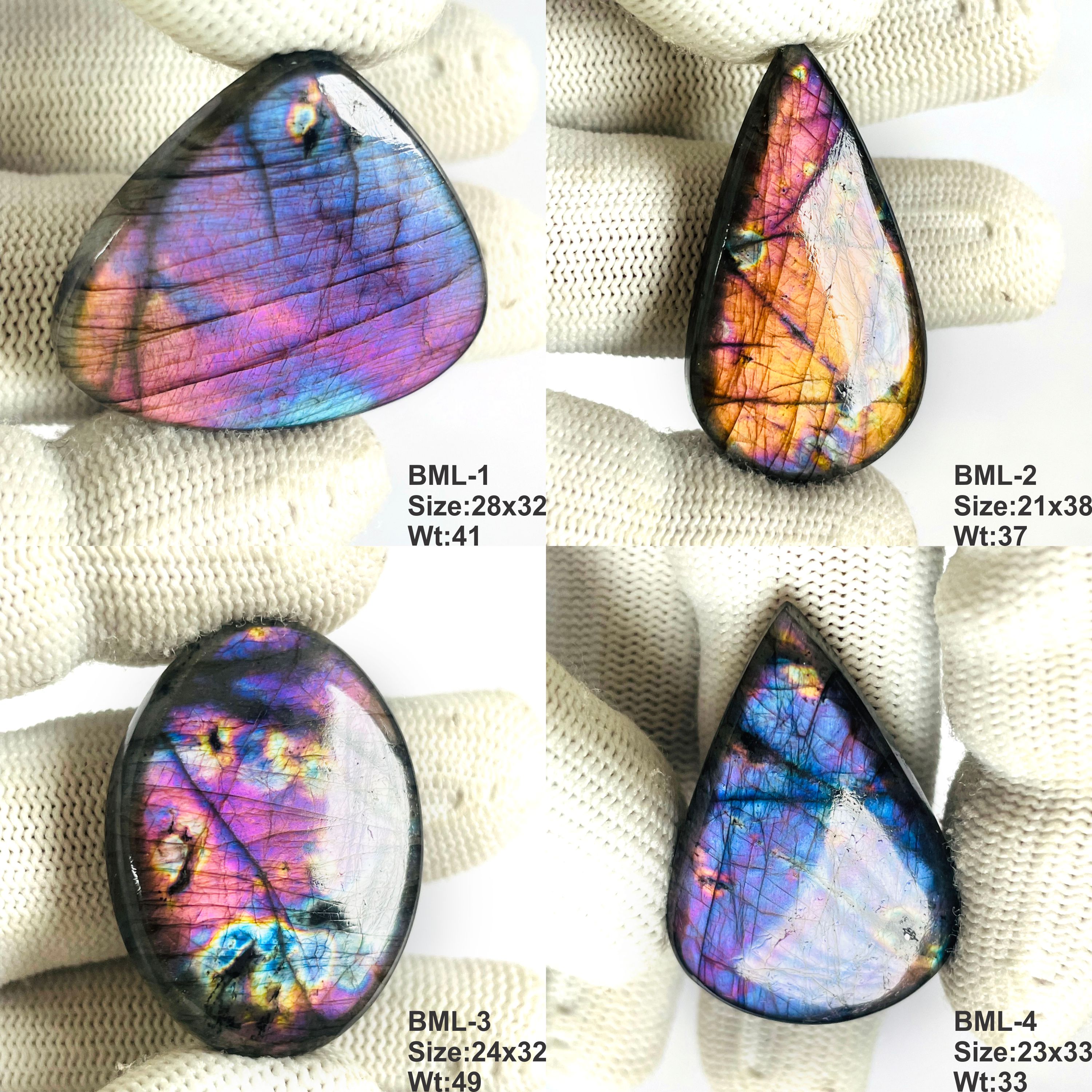 Natural Multi Color Small Labradorite Cabochon, Small Multi Flash Labradorite Loose Gemstone Lot, Rainbow Labradorite for Rings & Fine Jewelry